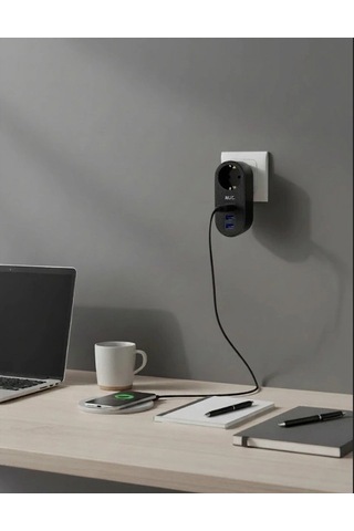 Ftr-07 2xusb 1xtypec Termal Akım Korumalı Isıya Dayanıklı Tekli Priz 0