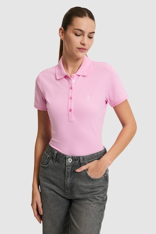 U.s. Polo Assn. Kadın Pembe Tişört Basic 50321798-vr041