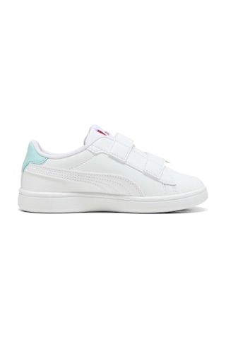 Puma Smash 3.0 Badges Çocuk Spor Ayakkabı 397286 06 Beyaz