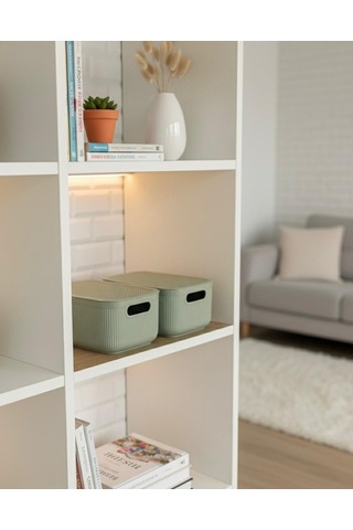 Okyanus Home Linea Smart Box Yeşil 2,4 Lt 2 Adet Kapaklı Çok Amaçlı Saklama Kutusu Yeşil