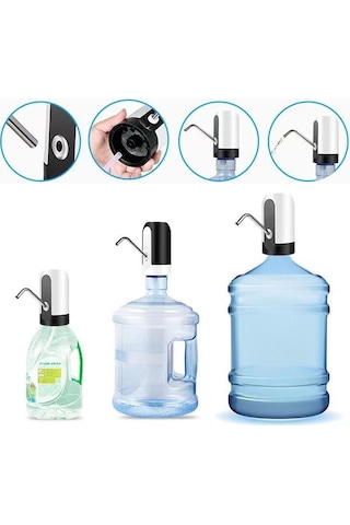 Ayt Crown Crw-1006 Usb Şarjlı Otomatik Sebil Damacana Su Pompası Su Bidonu Pompa Gri