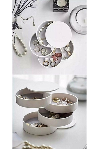 Bayev 4 Katlı Döner Takı Organizeri - Takı Kutusu Organizer