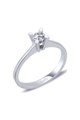 Lova E Renk 0,23 Karat Pırlanta Tektaş Yüzük - 1010131