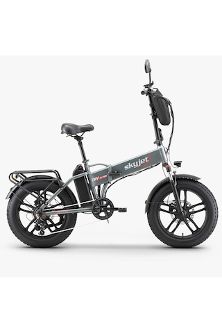 Skyjet Trvııı Pro W Çift Bataryalı 1000w Elektrikli Bisiklet Ayna Çanta Ve El Gazı Hediyeli Gri