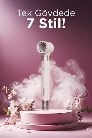 Torima Thd-01 Pembe 7 In 1 Hava Üflemeli Saç Şekillendirici