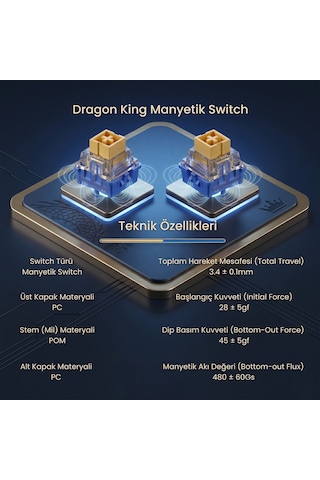 Aula Leobog Dragon King Manyetik Switch 20 Adet