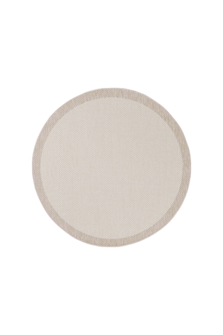 Sisalux 3084 Krem Bej Yuvarlak Sisal Dokuma Jüt Kilim Hav Toz Vermez Mutfak Oturma Odası Halısı Krem - Bej