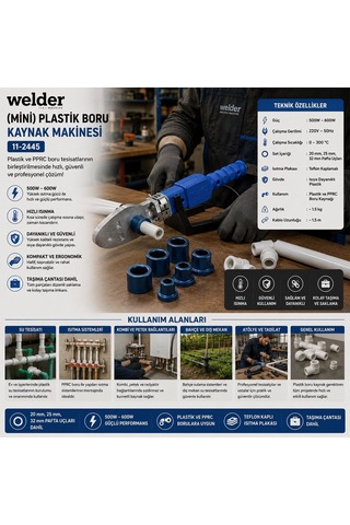 Welder Mini Plastik Boru Kaynak Makinesi