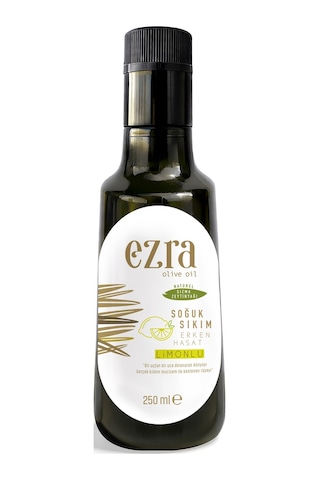 Ezra Olive Oil Soğuk Sıkım 2025-2026 Hasat Limonlu Zeytinyağı 250 ML