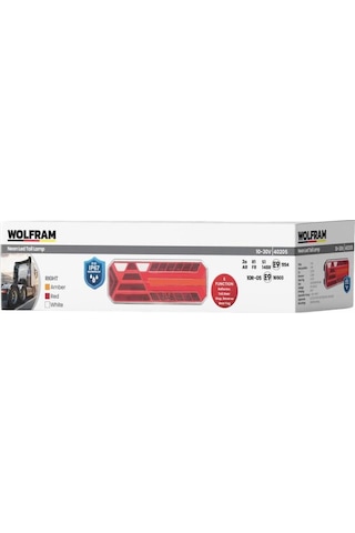Wolfram 12v-24v Stop Lambası Neon Ledli-kayar Sinyalli 6 Fonksiyonlu 400 145 45 Mm E9 Sağ