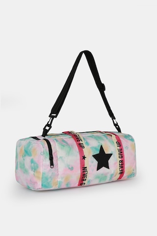 İcone Bag Çocuk Yıldız Logolu Spor Çanta, Çocuk Spor Çanta, Fermuarlı Detaylı Çocuk Spor Çanta Beyaz - Pembe