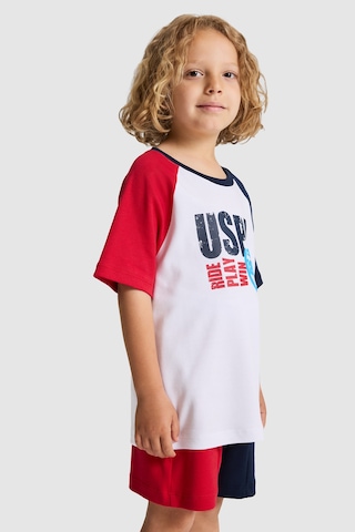 U.S. Polo Assn. Erkek Çocuk Kırmızı Tişört 50327037-vr171 Basıc Kırmızı