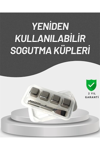 Çevre Dostu Metal Buz Küpü Ve Kullanışlı Klips Seti