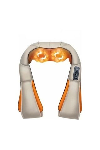 Ovmalı Isıtmalı Boyun Bel Omuz Sırt Masaj Aleti Cihazı ve Masaj Çok Renkli