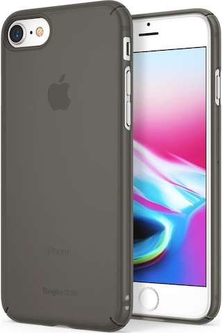 Ringke Slim Frost Apple Uyumlu iPhone 7/8 İle Kılıf Black İnce Buzlu Transparan