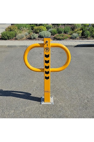 Kilitli Otopark Direği 86 Cm, Çıkan Tip Kızaklı Park Bariyeri-4011