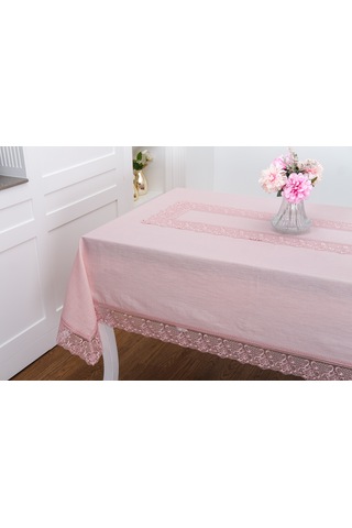 Finezza Gilda Lüx Dantelli Simli Kumaş Pudra Masa Örtüsü  160x220 cm -1467