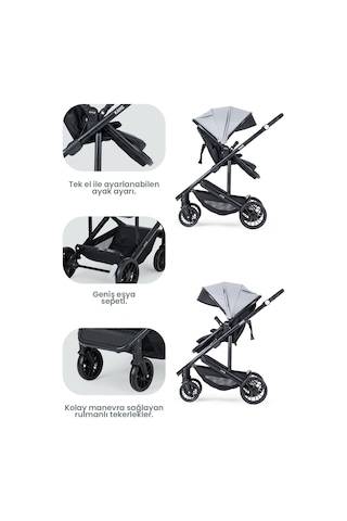 Kanz Echo Travel Sistem Bebek Arabası Gri