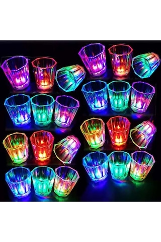 Periboia Renkli Led Parlayan Fiber Optik Glow Işıklı Bardak 1 Ade