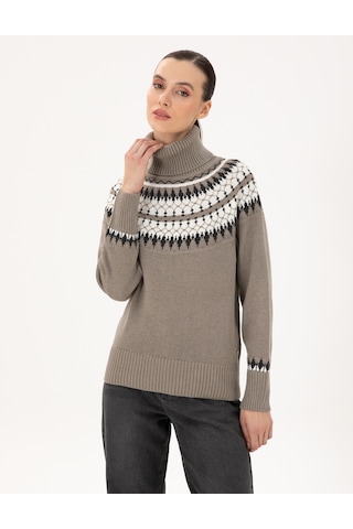 Pierre Cardin Kadın Vizon Kazak /triko 50291034-vr052 Vizon