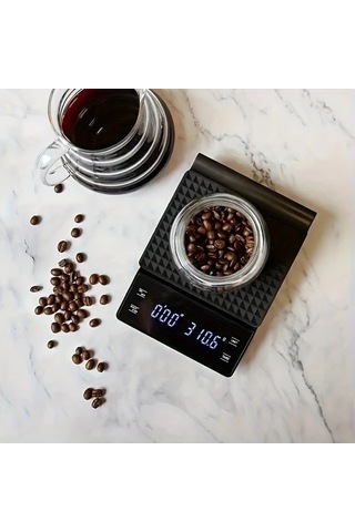 Fastbuy Wangxi Beyaz Plastik 3000g Dijital Terazı, Mutfak Kahve Ve Tahıl Ölçer, Hassas Dokunmatik Tasarım Beyaz