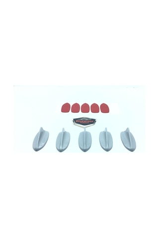 Şüscar 5 Li Mini Shark Balina Anten Seti Balık Sırtı Süs Anten Gri
