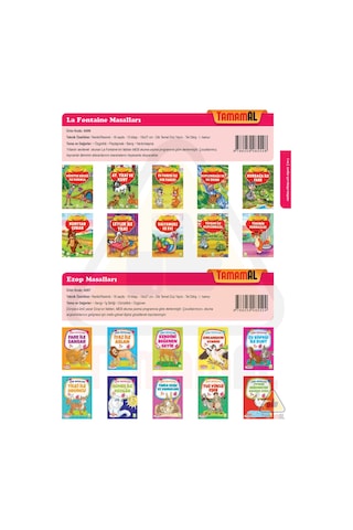 Masal Çantası 100 Temel Eserden Seçilmiş 40 Kitap - 1. ve 2. Sınıflar İçin- Ema Çocuk