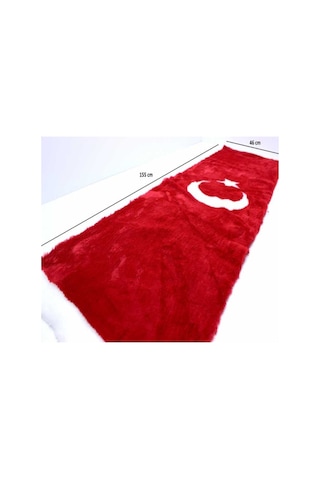 Peluş Göğüs Torpido Örtüsü Türk Bayraklı Kesilebilir Kar