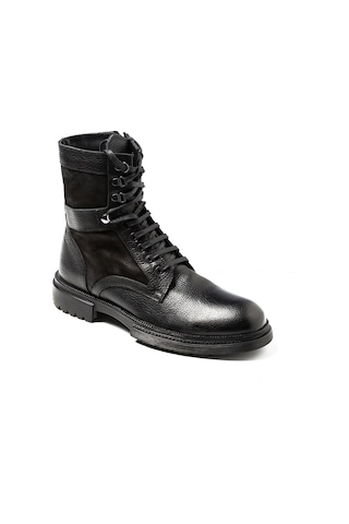 Erkek Ka-bc5801 John May Tekstıl Casual Bot Siyah Flooter+siyah Nubuk Siyah