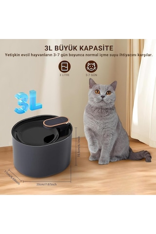 Coofbe Sessiz Akıllı 3litre Kedi Köpek İçin Otomatik Su Pınarı Kedi Su Kabı Kedi Köpek Su Pınarı