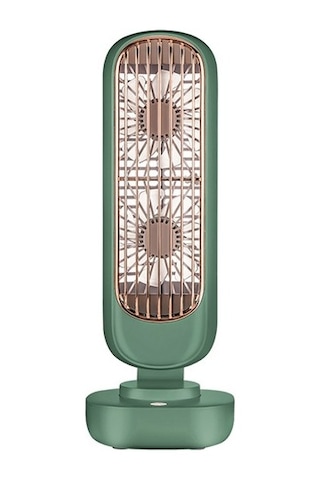 Çalışma 2 Için Yeni Stand Usb Fan Pil Şarj Edilebilir Kule Masa Fanı 3246 Yeşil