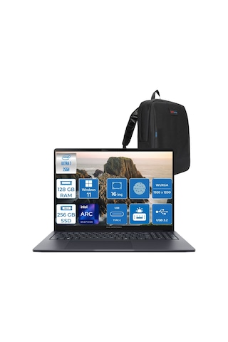 Asus ExpertBook B5 B5605CCA-U716512B1D-H31 Ultra 7 255H 128 GB 256 GB SSD 16" W11H Dizüstü Bilgisayar + Zetta Çanta
