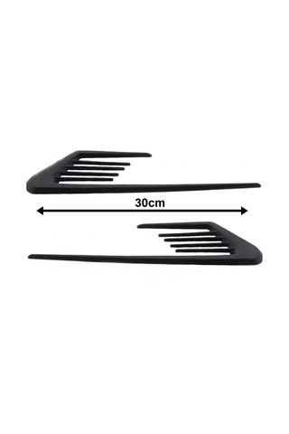Trobus Oto Çamurluk Ventili Dekoratif Çizgili 30 Cm 2 Parça Siyah