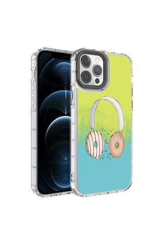 Apple Uyumlu iPhone 13 Pro Max Kamera Korumalı Renkli Desenli Sert Silikon Zore Korn Kapak