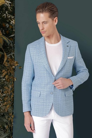 Efor C 660 Slim Fit Mavi Spor Ceket Mavi