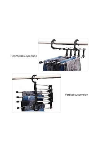 Newstore Home Hareketli Dolap Içi Pantolon Kravat Şal Askı Sistem Beyaz - Siyah