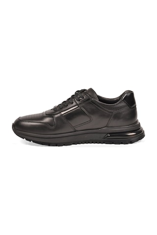 Komcero Kauçuk Tabanlı Bağcıklı Sneaker Siyah Hakiki Deri Erkek Casual Ayakkabı Xs2461-7112
