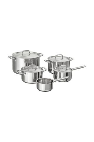 Ikea 365+ Paslanmaz Çelik Tencere Seti 1-2-3-5-10 L Krom 9 Parça