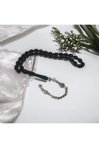 Kesebe Ateş Kehribar Taşlı Tespih Çok Renkli