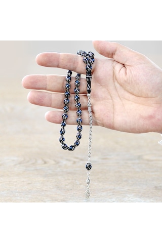 925 Ayar Gümüş Arnavut Püsküllü Gümüş-Firuze İşlemeli Erzurum Olt