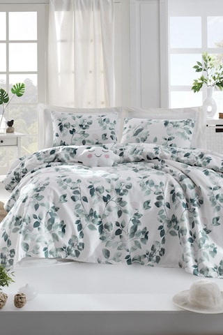 Enlora Home Doğal Pike Baskılı Tek Kişilik Sabine Yeşil