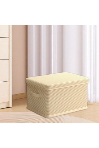 Trendooze Bej Renk Giysi Saklama Konteyneri Çantası Yorgan Yastıklar İçin Bej