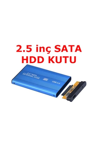 2.5 İnç Sata Harddisk Kutusu - Sata Hdd Kutu - Mavi Renk
