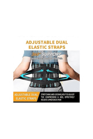 Çift Ayarlanabilir Kayışlı Şişirilebilir Bel Destek Kemeri, Bel Ağrısını Giderir, Fıtıklaşmış Disk İçin Bel Desteği - Kaiyi