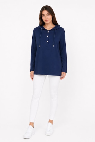 Neden Tekstil Kadın Kapüşonlu Lacivert Sweatshirt
