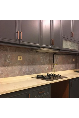 Mutfak Tezgah Arası Kendinden Yapışkanlı Folyo Kaplama Fayans Mermer Desen 60cmx100cm