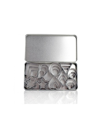 Xindoker 430 Çelik Islak Hamur Kalıbı Seti 24 Parça: Kalp, Yıldız Ve Meyve Kesiciler, Demir + Deri Kutuda, Ev Fırını Ve Pastane Gereci Diğer