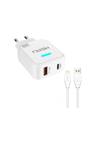 Hepu 20W Pd Girişli Hızlı Şarj Aleti 3.0 Qualcomm Tüm Apple Uyumlu iPhone Mode
