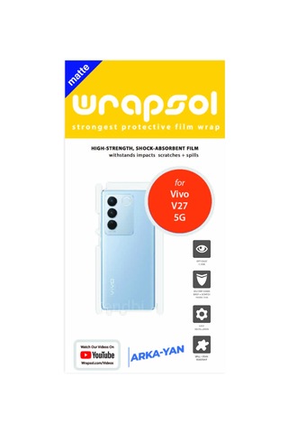 Vivo V27 5g Mat Arka Ve Yan Kaplama Tam Kaplayan Poliüretan Film