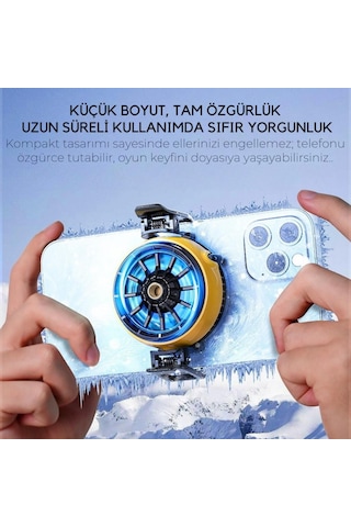 Coofbe 5500 Rpm Turbo Fan Işıklı Klipsli Buz Etkili Telefon Soğutucu Radyatör Tüm Telefonlara Uyumlu